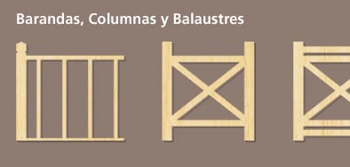 escaleras de madera columnas balaustres
